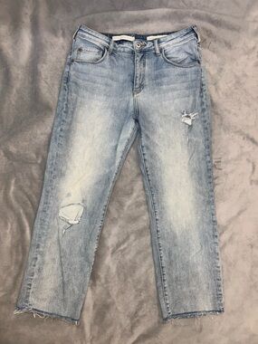 Pilcro Light Blue Distressed Boyfriend Jeans, 31